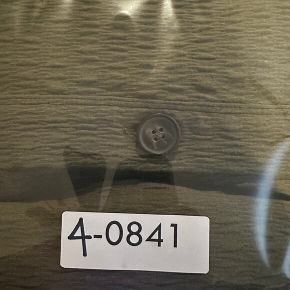 Madewell Crinkle Knit Cardigan XL Olive Green Cotton Blend Preppy Normcore EUC - Picture 8 of 8